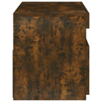 Mobile Porta TV con Luci LED Rovere Fumo 75x35x40 cm