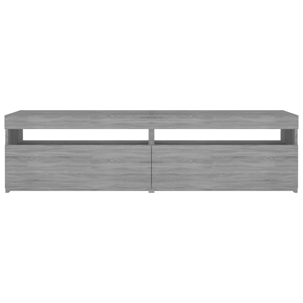 Mobile Porta TV con Luci LED 2pz Grigio Sonoma 75x35x40 cm