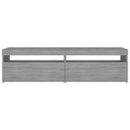 Mobile Porta TV con Luci LED 2pz Grigio Sonoma 75x35x40 cm