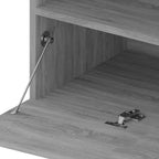 Mobile Porta TV con Luci LED 2pz Grigio Sonoma 75x35x40 cm