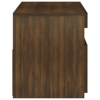 Mobile Porta TV con Luci LED Rovere Marrone 75x35x40 cm