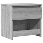 Comodino Rovere Grigio 40x30x39 cm Legno Ingegnerizzato