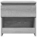 Comodino Rovere Grigio 40x30x39 cm Legno Ingegnerizzato