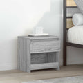 Comodini Rovere Grigio 2pz 40x30x39 cm Legno Ingegnerizzato