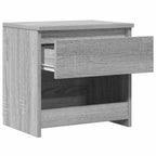 Comodini Rovere Grigio 2pz 40x30x39 cm Legno Ingegnerizzato