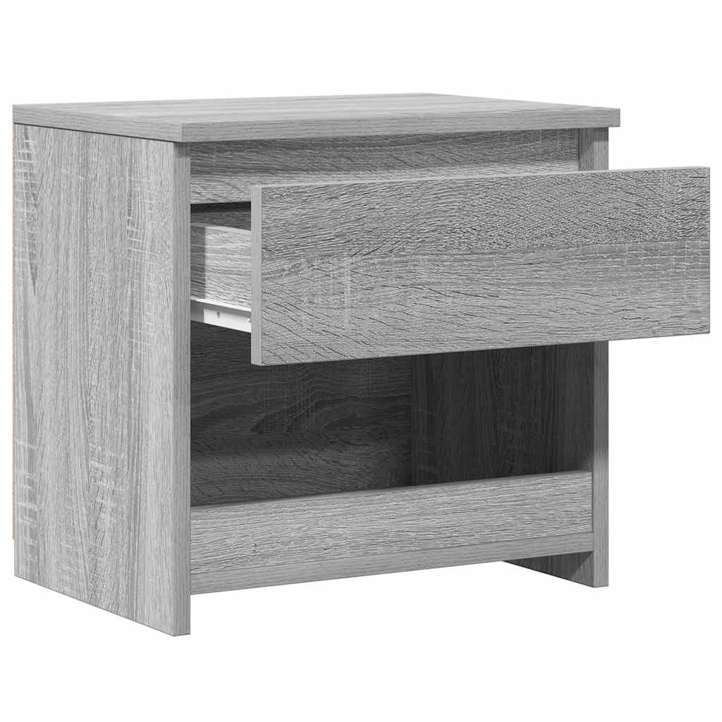 Comodini Rovere Grigio 2pz 40x30x39 cm Legno Ingegnerizzato