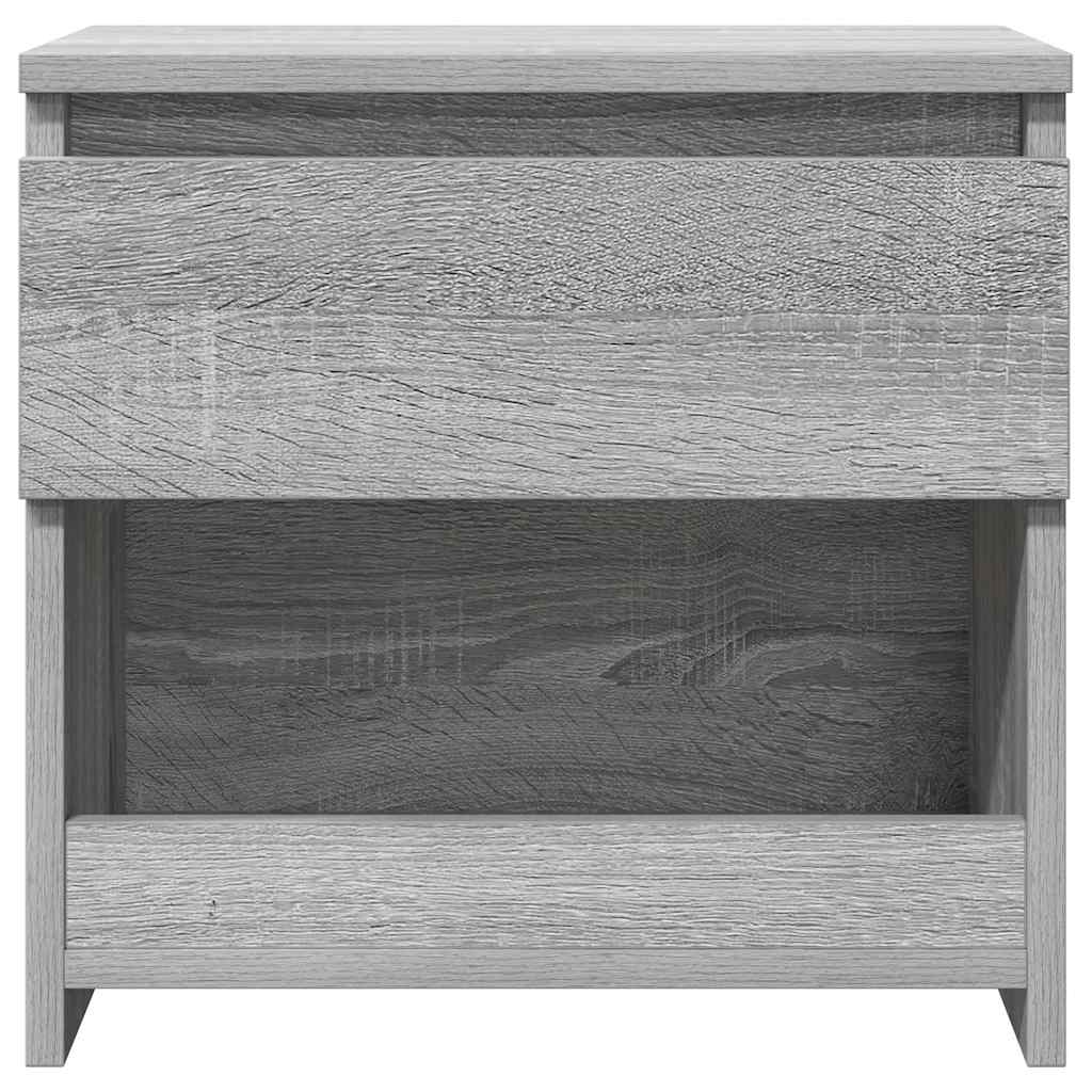 Comodini Rovere Grigio 2pz 40x30x39 cm Legno Ingegnerizzato