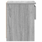 Comodini Rovere Grigio 2pz 40x30x39 cm Legno Ingegnerizzato