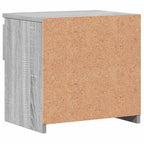 Comodini Rovere Grigio 2pz 40x30x39 cm Legno Ingegnerizzato