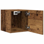 Armadietto TV Montato a Parete Rovere Fumo 30,5x30x30 cm