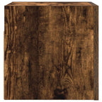 Armadietto TV Montato a Parete Rovere Fumo 30,5x30x30 cm