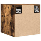 Armadietto TV Montato a Parete Rovere Fumo 30,5x30x30 cm
