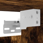 Armadietto TV Montato a Parete Rovere Fumo 30,5x30x30 cm