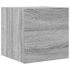 Armadietti TV Montati a Parete Grigio Sonoma 30,5x30x30 cm