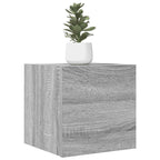Armadietti TV Montati a Parete Grigio Sonoma 30,5x30x30 cm