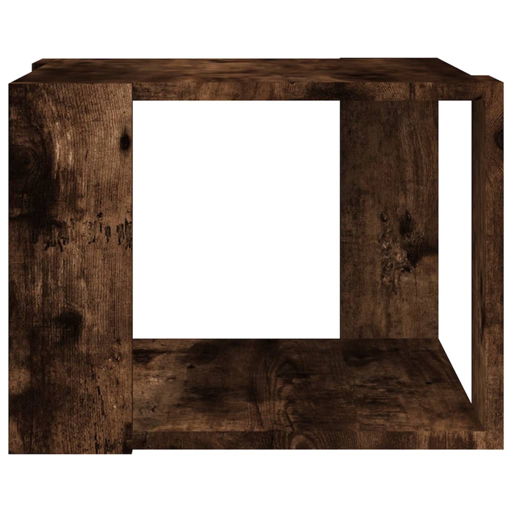 Tavolino da Salotto Rovere Fumo 40x40x43cm Legno Ingegnerizzato