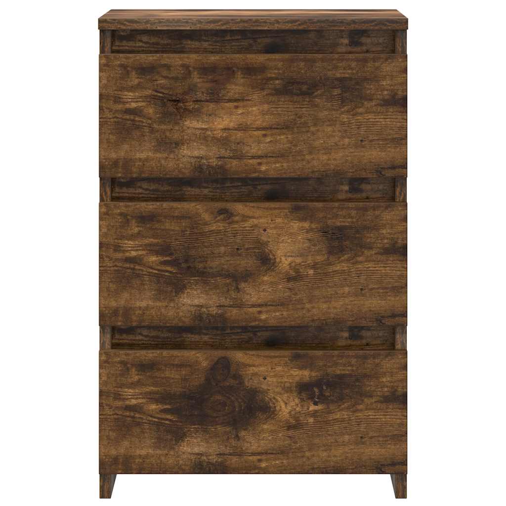 Comodini Rovere Fumo 2 pz 40x35x62,5 cm in Legno Multistrato