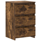 Comodini Rovere Fumo 2 pz 40x35x62,5 cm in Legno Multistrato