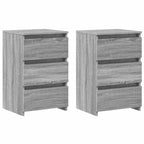 Comodini Grigio Sonoma 2 pz 40x35x62,5 cm in Legno Multistrato