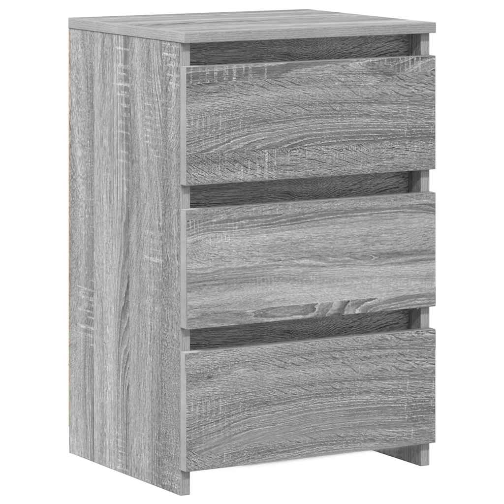 Comodini Grigio Sonoma 2 pz 40x35x62,5 cm in Legno Multistrato