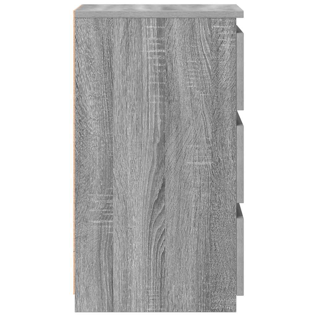 Comodini Grigio Sonoma 2 pz 40x35x62,5 cm in Legno Multistrato