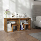 Comodini Rovere Fumo 2 pz 40x30x40 cm in Legno Multistrato