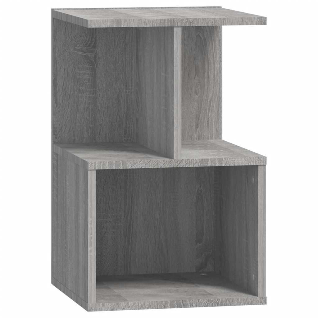 Comodini 2 pz Grigio Sonoma 35x35x55 cm in Legno Multistrato