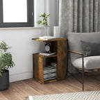 Tavolino da Salotto Rovere Fumo 36x30x56cm Legno Multistrato