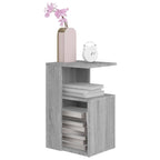 Tavolino da Salotto Grigio Sonoma 36x30x56 cm Legno Multistrato