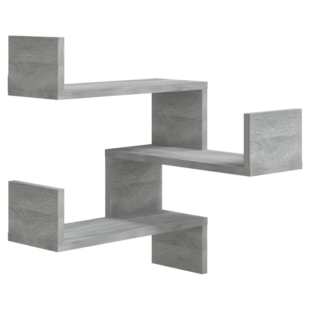 Scaffale Parete Angolo Grigio Sonoma 40x40x50cm Multistrato