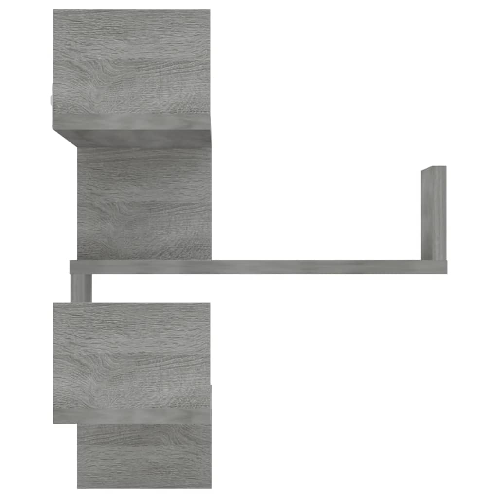 Scaffale Parete Angolo Grigio Sonoma 40x40x50cm Multistrato