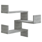 Scaffale Parete Angolo 2pz Grigio Sonoma 40x40x50cm Multistrato