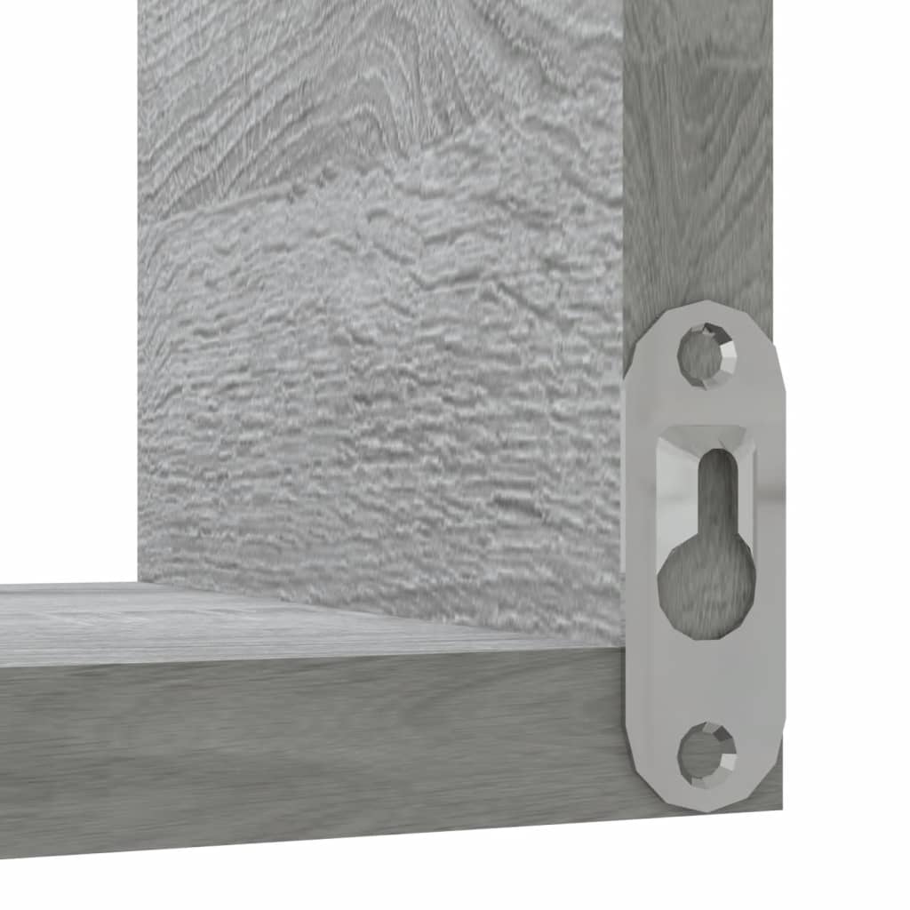 Scaffale Parete Angolo 2pz Grigio Sonoma 40x40x50cm Multistrato