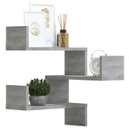 Scaffale Parete Angolo 2pz Grigio Sonoma 40x40x50cm Multistrato