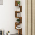 Mensola Muro Angolo Rovere Fumo 20x20x127,5cm Truciolato
