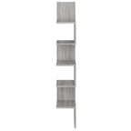 Mensola Angolare Grigio Sonoma 20x20x127,5 cm Truciolato
