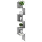 Mensola Angolare Grigio Sonoma 20x20x127,5 cm Truciolato