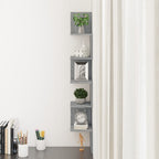Mensola Angolare Grigio Sonoma 20x20x127,5 cm Truciolato