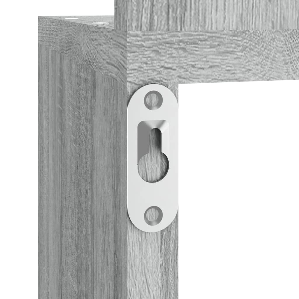 Mensola Angolare Grigio Sonoma 20x20x127,5 cm Truciolato