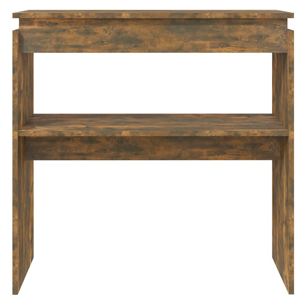 Tavolino Consolle Rovere Fumo 80x30x80 cm in Legno Multistrato