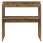 Tavolino Consolle Rovere Fumo 80x30x80 cm in Legno Multistrato