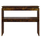 Tavolino Consolle Rovere Fumo 102x30x80 cm in Legno Multistrato