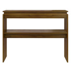 Tavolino Consolle Rovere Marrone 102x30x80 cm Legno Multistrato