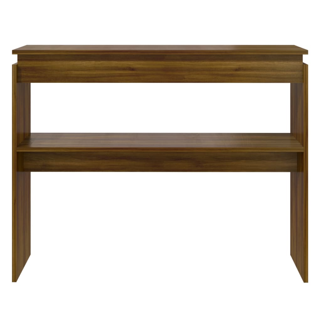 Tavolino Consolle Rovere Marrone 102x30x80 cm Legno Multistrato