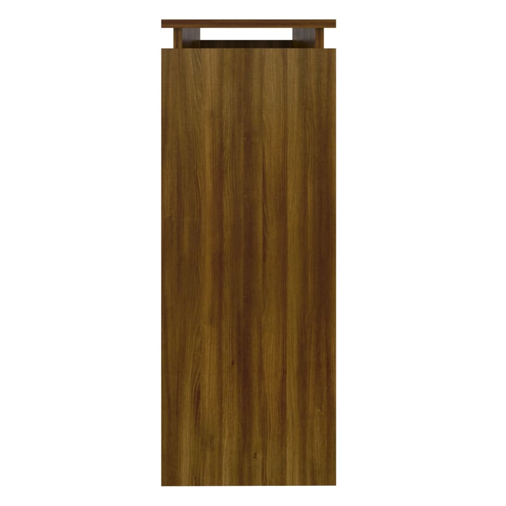 Tavolino Consolle Rovere Marrone 102x30x80 cm Legno Multistrato