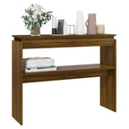 Tavolino Consolle Rovere Marrone 102x30x80 cm Legno Multistrato