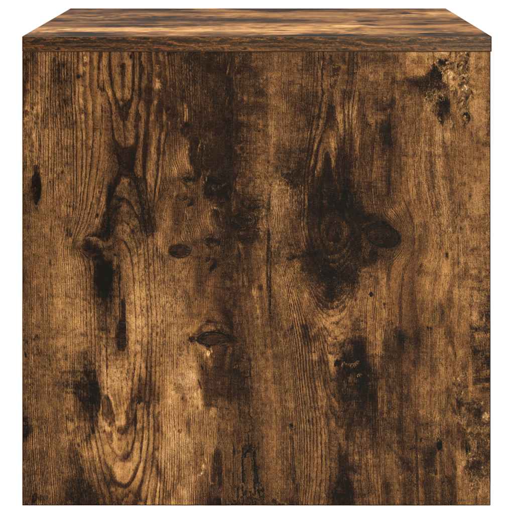 Tavolini Impilabili 3 pz Rovere Fumo in Legno Multistrato