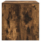 Tavolini Impilabili 3 pz Rovere Fumo in Legno Multistrato