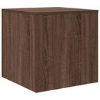 Tavolini Impilabili 3 pz Rovere Marrone in Legno Multistrato
