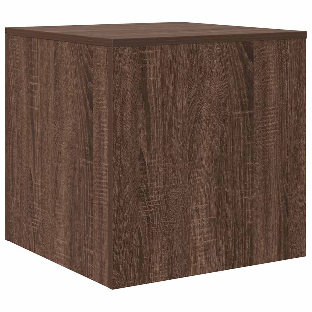 Tavolini Impilabili 3 pz Rovere Marrone in Legno Multistrato
